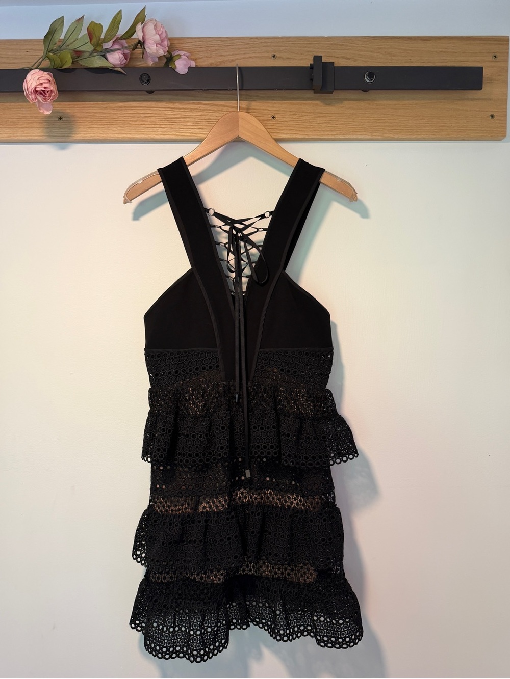 Self-Portrait Lace-Up Dress